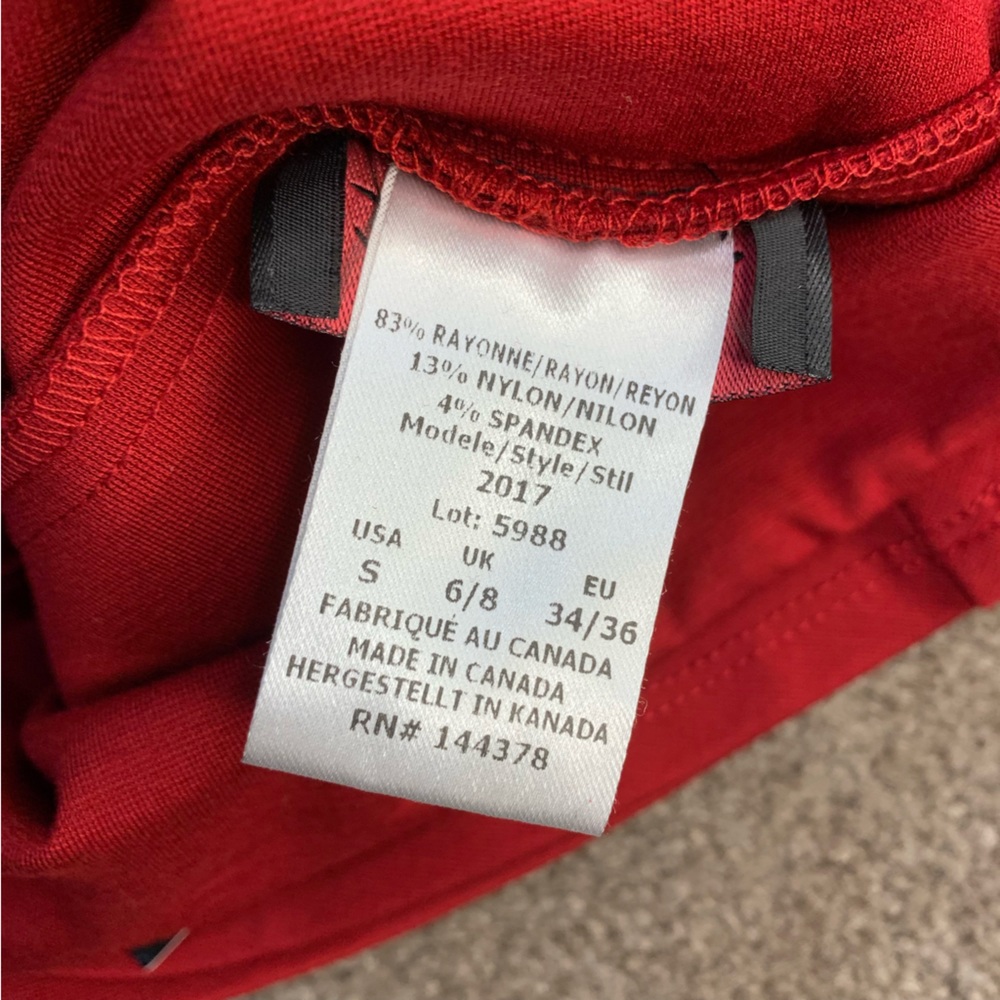 NWT Rekucci SzSm red A Line wide waist band rayon blend skirt - Picture 5 of 11